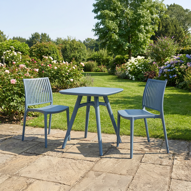 Stolik kwadratowy 71x71x74cm niebieski